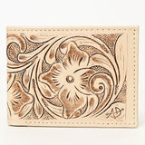 LC-ADBG1236I Hand-Tooled Leather Wallet - Western Floral Bifold Design