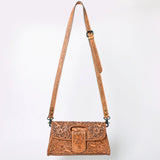 ADBG1134 Hand-Tooled Western Leather Crossbody Wallet-Genuine Cowhide Bag by American Darling