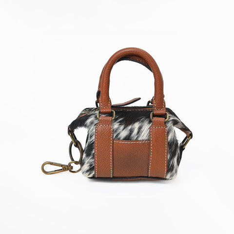ADCHA132 American Darling Genuine Hair-On Mini Satchel Bag & Keychain Pouch