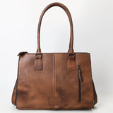 ADBG1561C Black & White Embossed Croc Leather Tote - Western Work & Travel Bag