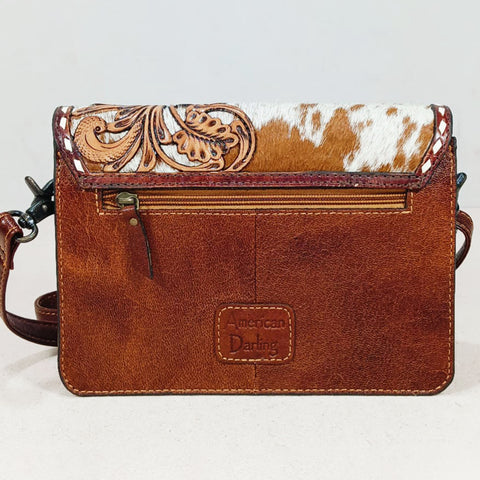 ADBG1881 Envelope Hand Tooled Hair on  Genuine Leather Women Bag