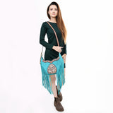 ADBGA419 Genuine Western Leather Crossbody Bag Hand Tooled Cowgirl Purse by American Darling