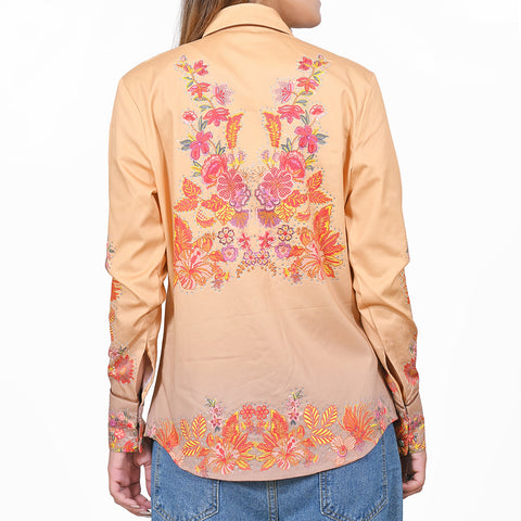ADSH096 American Darling Satin Cotton Crystal Embellished Western Shirt