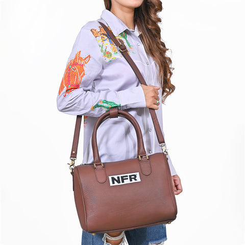 ADBGA1428PRCA American Darling Genuine Leather NFR Rodeo Speedy Bag