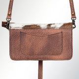 LC-ADBG681B Hair-On Cowhide Wallet Bag with Genuine Leather Trim & Western Concho