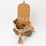 LC-ADBG1306 Hand Tooled Western Leather Backpack - Artisan Floral Cowhide Bag by American Darling