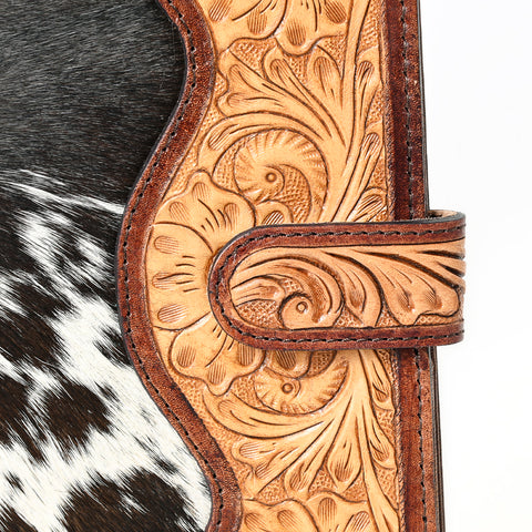 ADBG1040 American Darling Hair-on Cowhide Floral Tooled Leather Western Portfolio
