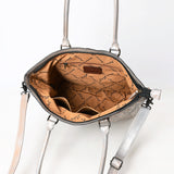 ADBG1519 Floral Embossed Leather Tote Bag - Western Crossbody & Shoulder Style