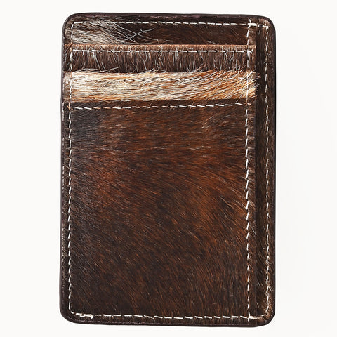 ADCCM109 Hair-On Cowhide Vertical ID Card Holder - Western Style