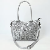 ADBG1473 Hand-Tooled Leather Tote Bag - Western Floral Dual Carry by American Darling