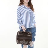 ADBGA683 Western Embroidered Vanity Jewelry Case with Handle & Zipper