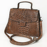 ADBG1729 Crocodile-Embossed Leather Western Tote Bag American Darling