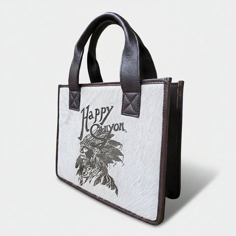 Official PRCA & NFR Licensed Collection Hair On Cowhide Leather Western Tote Handbag