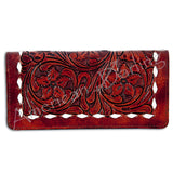 LC-ADBG488 Western Tooled Leather Clutch with Maribel Genuine Cowhide Crossbody Bag by American Darling