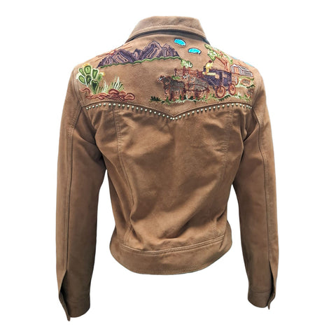 ADJKT100 American Darling Desert Embroidered Genuine Leather Western Apparel Jacket