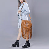 LC-ADBG1062 Hair on Messenger Genuine Western Leather Women Bag