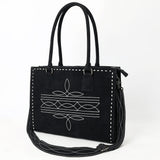 ADBG1553B Tote Genuine Western Suede Leather women bag