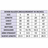 LC-ADBZ021 Genuine leather Women Denim Blazer dress jacket