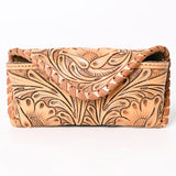 ADBG1203 Hand-Tooled Leather Sunglass Case - Floral Western Design by American Darling