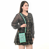 LC-ADBGZ750D Cellphone Holder Genuine Western Leather Women Bag