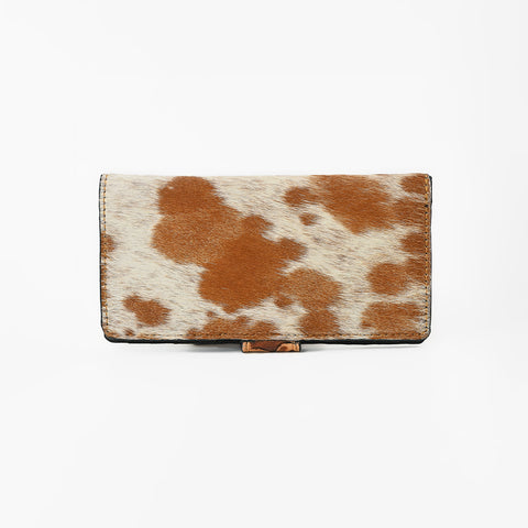 KBG241 American Darling Hair on Hide & Harness Leather Western Tooled Wallet
