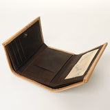 ADBG1310 Hand-Tooled Western Leather Crossbody Wallet - Genuine Cowhide Bag by American Darling