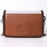 ADBGM622 Western Organiser Bag - Hair-On Leather Las Vegas Print with Chain Strap & Whipstitch Trim