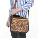 LC-ADBGZ409A Crossbody Hand Tooled Genuine Western Leather Women Bag