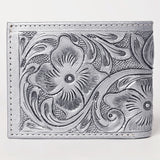 LC-ADBG1236I Hand-Tooled Leather Wallet - Western Floral Bifold Design