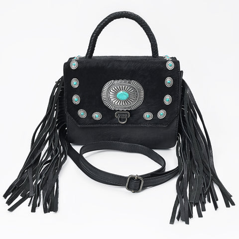 ADBG983C American Darling Cowhide Western Leather Cross body Bag with Fringes