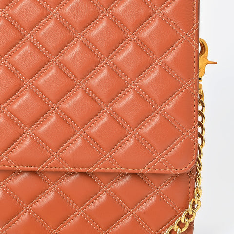 NMBGM187 Never Mind Diamond Quilted Leather Flap Shoulder Bag