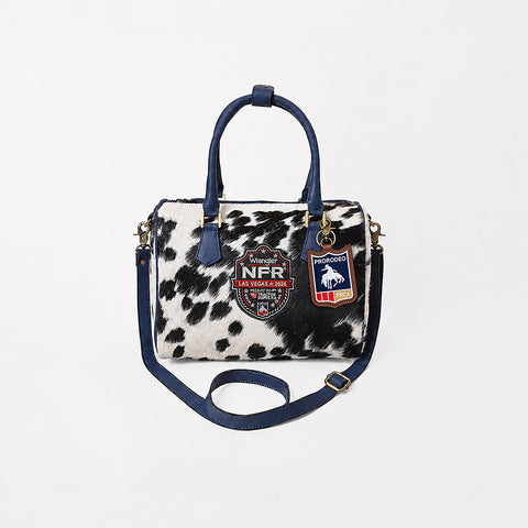 Official PRCA & NFR Licensed Collection-Genuine Hair on Western Leather Speedy Bag