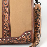ADBG1765 Hand-Tooled Western Leather Duffel Bag Floral Cowhide Travel Satchel by American Darling