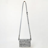 ADBG1491 Hand-Tooled Leather Crossbody Bag - Western Floral Design by American Darling