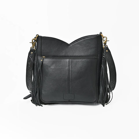 ADBGA1013 Crossbody Hair on Hand Tooled Genuine Leather Women Bag