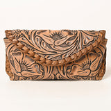 ADBG1203 Hand-Tooled Leather Sunglass Case - Floral Western Design by American Darling