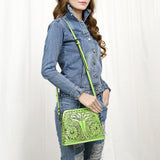ADBG769 Western Tooled Leather Crossbody with Longhorn Design American Darling
