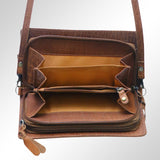 LC-ADBGM169DP7 Hand-Painted Leather Crossbody Bag – Bold Abstract Horse Design