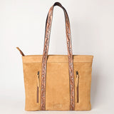 ADBGA479 American Darling Genuine Leather Western Tote Bag Hand-Tooled Floral Design