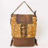 LC-ADBG1212 Hair-On Leather Cowhide Backpack - Western Convertible Shoulder Bag