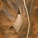 LC-ADJKT033 Genuine Vintage Leather Women Shirt Jacket Dress