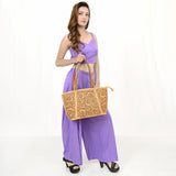 LC-ADBGZ792 Tote Hand Tooled Genuine Western Leather Women Bag