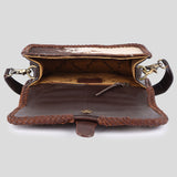 ADBGM403 Hair-On Cowhide Hobo Bag with Braided Leather Trim - American Darling