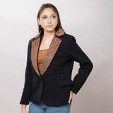 LC-ADBZ011 Genuine leather Women Blazer dress jacket