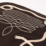ADBGA681 Suede Jewelry Case with Western Rope Embroidery