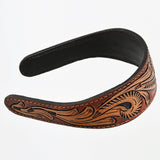 ADABA105 Rustic Western Hand-Tooled Leather Hair Band-Cowgirl Style Headwear by American Darling