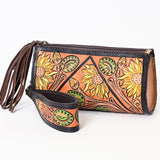 LC-ADBGA387 Clutch Genuine Western Leather Women Bag