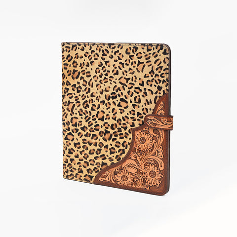 ADBG1040 American Darling Hair-on Cowhide & Floral Tooled Leather Western Portfolio