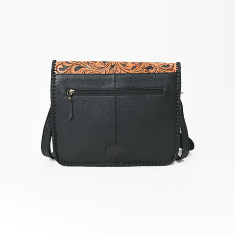 ADBG1839 American Darling Hand Tooled Hair On Hide Genuine Leather Crossbody