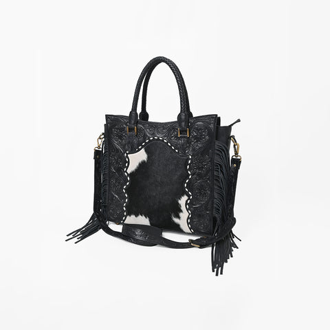 ADBG1889 Tote Hand Tooled Hair on Genuine Leather Women Bag